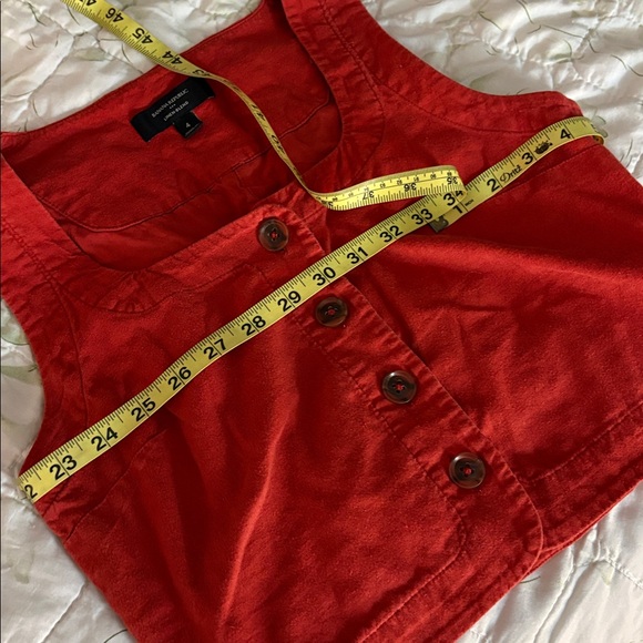 Rust Button-Up Crop Top and Shorts Set - Picture 5 of 5